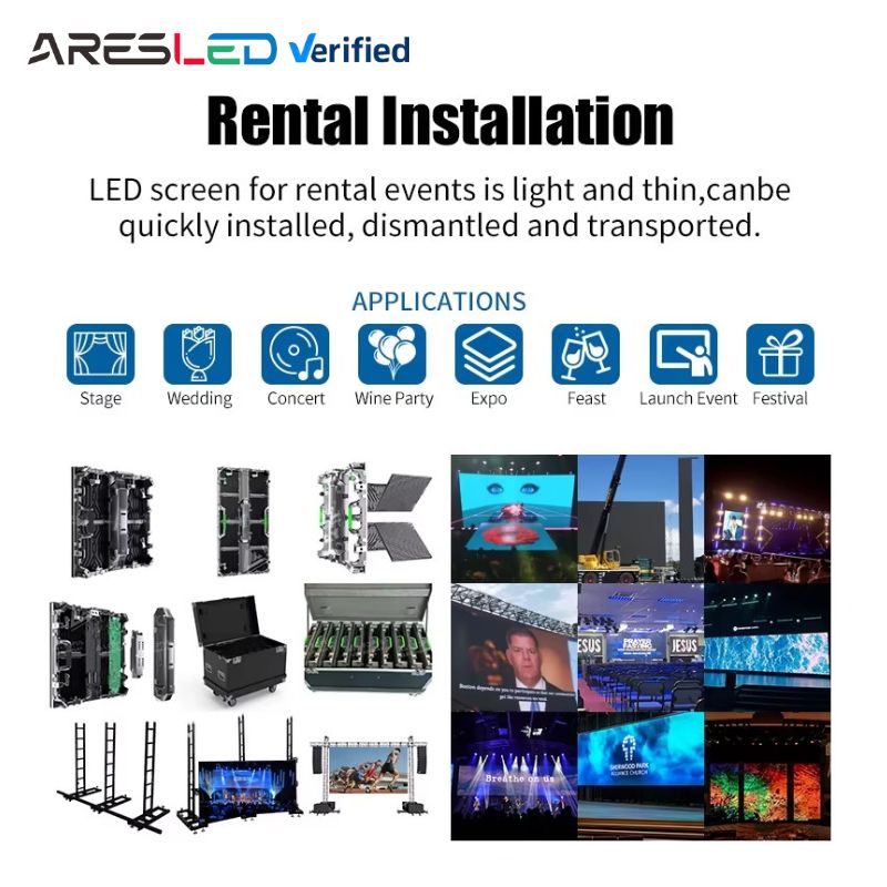 4m X 3m Complete System P2 P3 P2.6 P2.9 P3.91 LED Display 500mmx500mm LED Panel Eevent Church Backdrop Indoor Outdoor LED Screen
