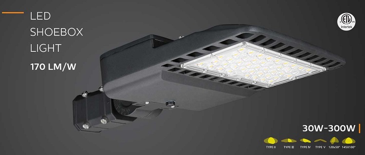 Various Bracket Design Area Lighting Shoebox Luminaria LED Parking Area Light 160lm/w IP66 LED Urban Light with Multi Bracket