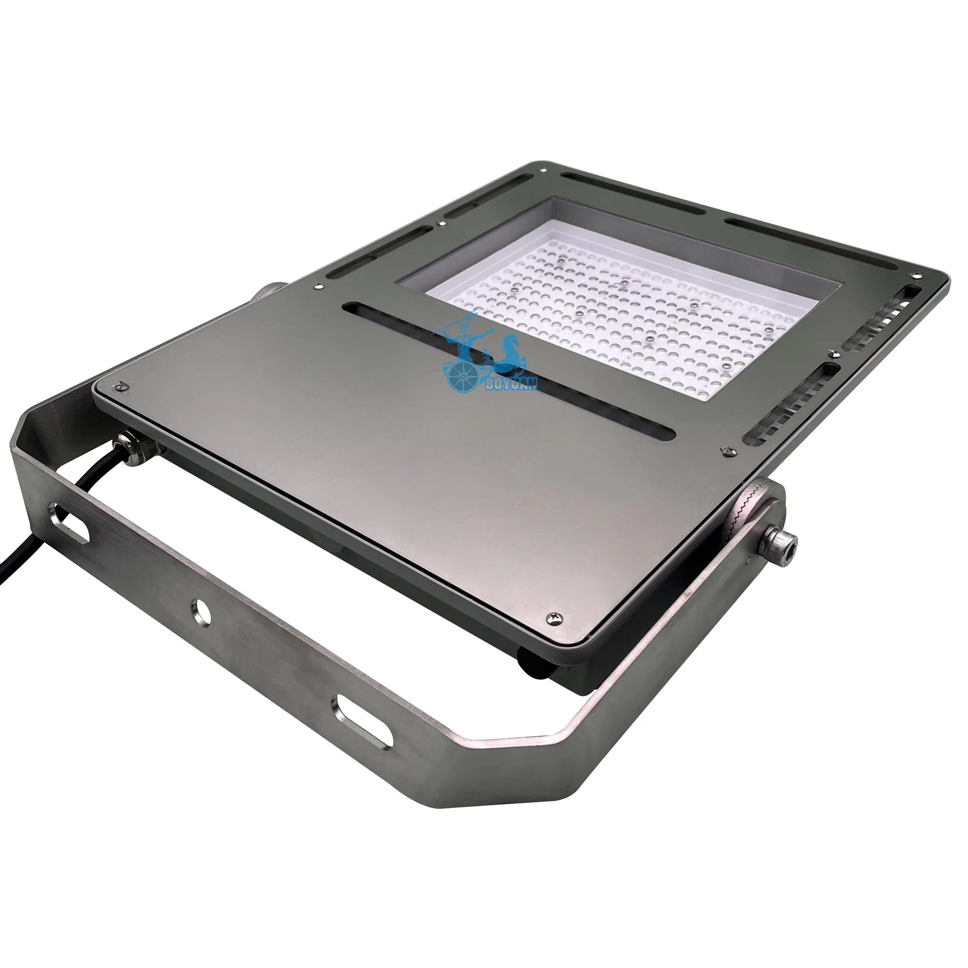 Industrial Stainless Steel Marine LED Floodlight for Offshore Port Shipyard Coastal Facility and Fish Farm Lighting with Wide Voltage Input