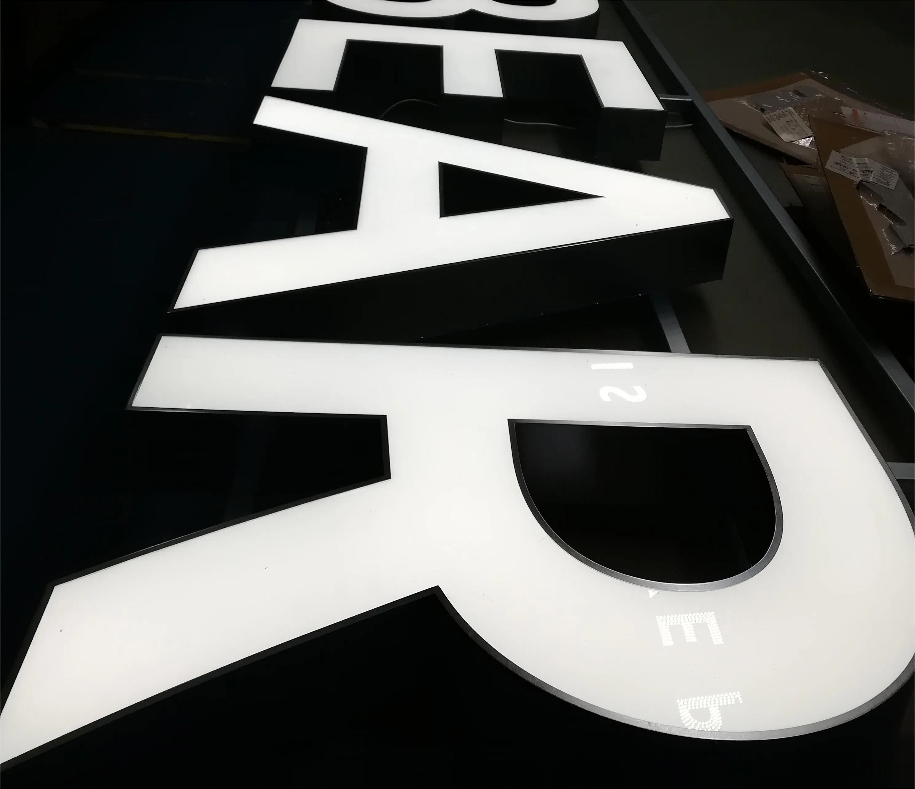 LED Front Lit Channel Letter with Trim Cap for Industrial Facilities