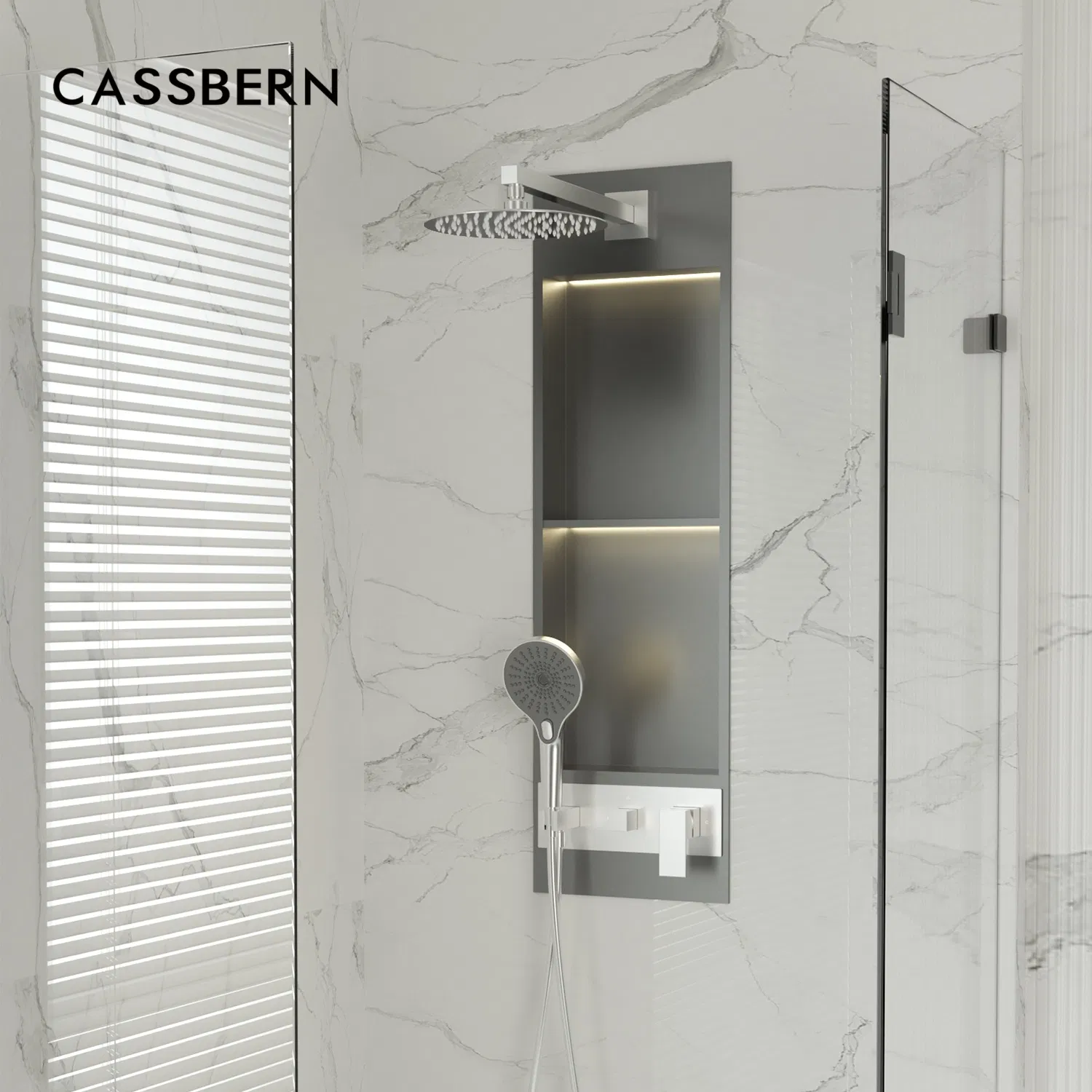 Multi Color Modern Niche Shower Head Cleaning System for Bathroom