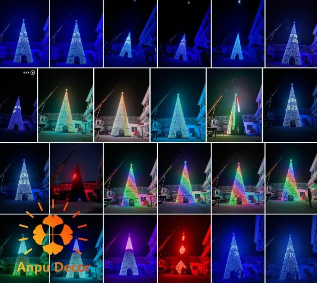 Decor Commercial PVC Artificial LED Giant Outdoor Everest Lighting Christmas Tree Detail 5