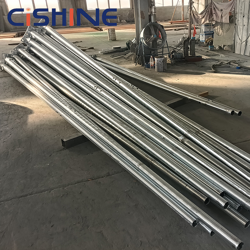 4m 5m 6m 7m 8m 9m Outdoor Customized Garden Steel Hot Dip Galvanized Octagonal Conical Lamp Solar Street Light Poles Post Price