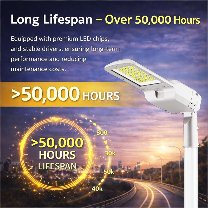 150W LED Street Light for Municipal Road Lighting IP66 170lm/W AC Outdoor Street Lamp UKCA Energy Saving