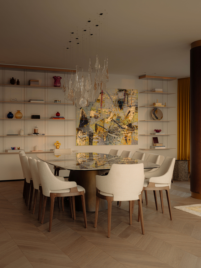 ECOJAS LED Glass Customized Large Chandelier with Project Installation Service for Hotel Lobby &amp; Villa Lighting Solutions