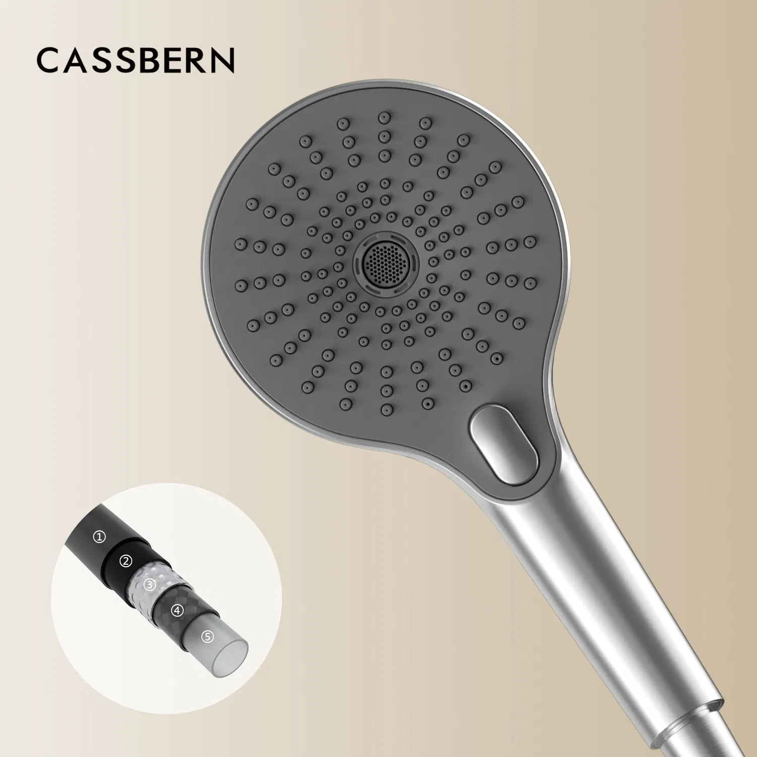 Dual Function Niche Shower Head Cleaning System with Handheld Spray