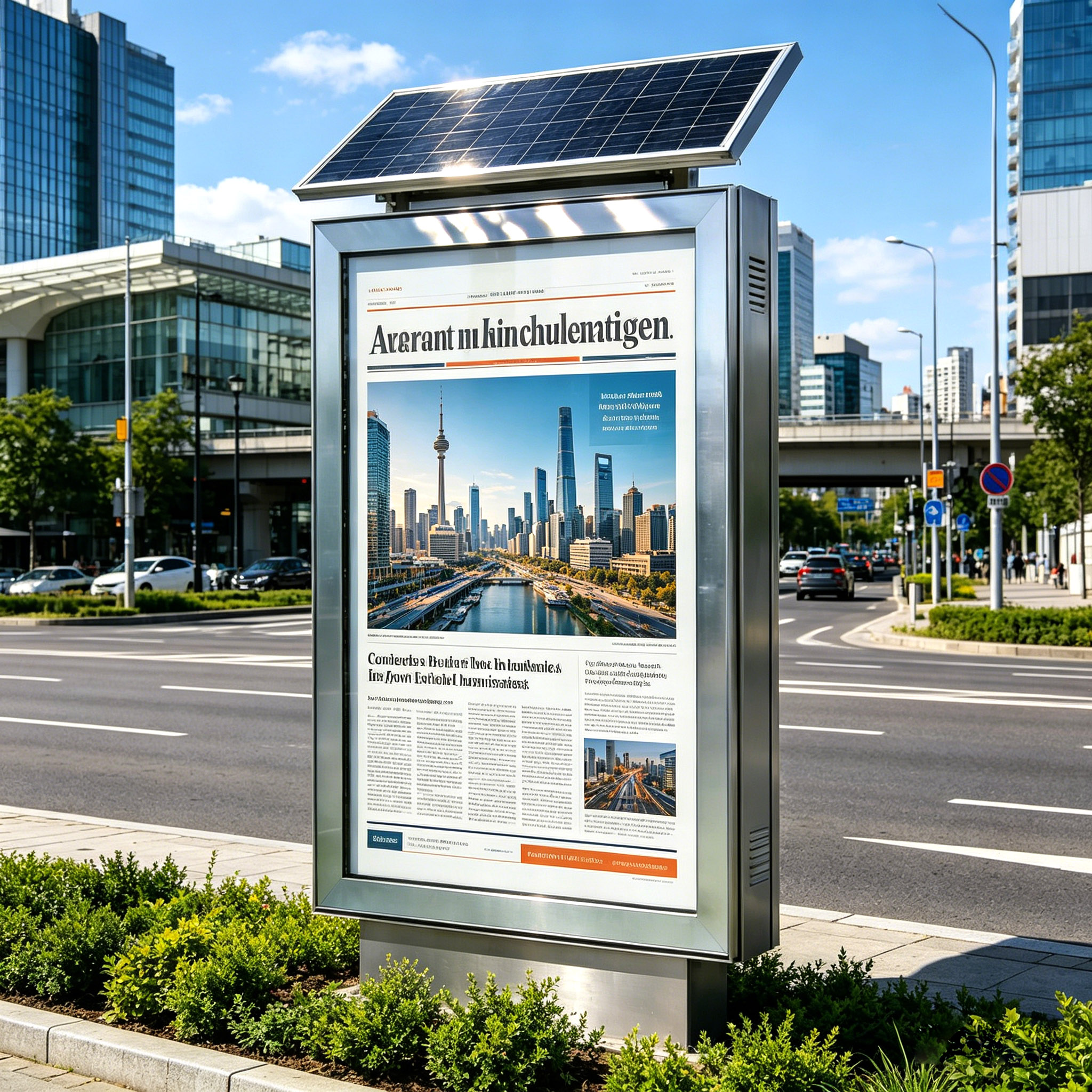 Solar Light Box Custom Outdoor Advertising Solar Rolling Light Box Waterproof Vertical Advertising Light Box Board Solar Power