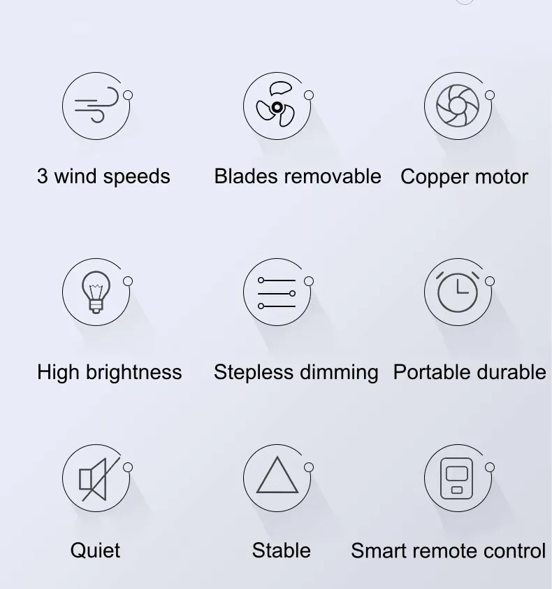 30W LED Lamp Indoor Decorative Living Room Remote Control Modern Ceiling Fan Lighting