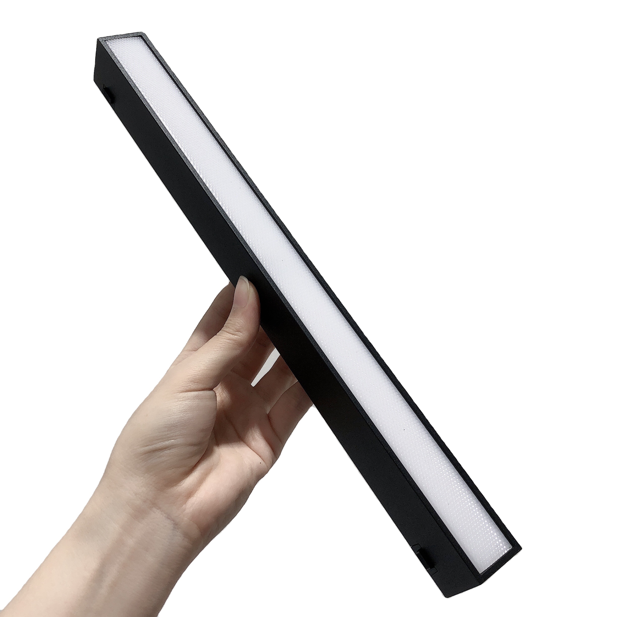 Surface Mounted Ultra Thin Slim Magnetic Rail Smart Track System DC48V Magnetic Lights Diffuse Flood Track Light 12W 24W 30W