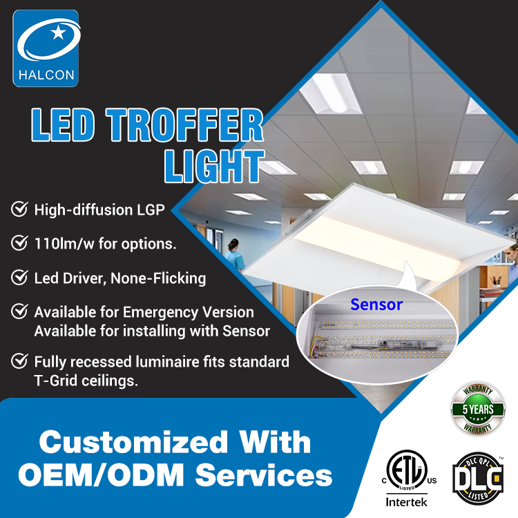 Low Price Indoor Lighting Hospital Hotel 2x2 2x4 24w 36w 42w 50w Recessed Led Troffer Light