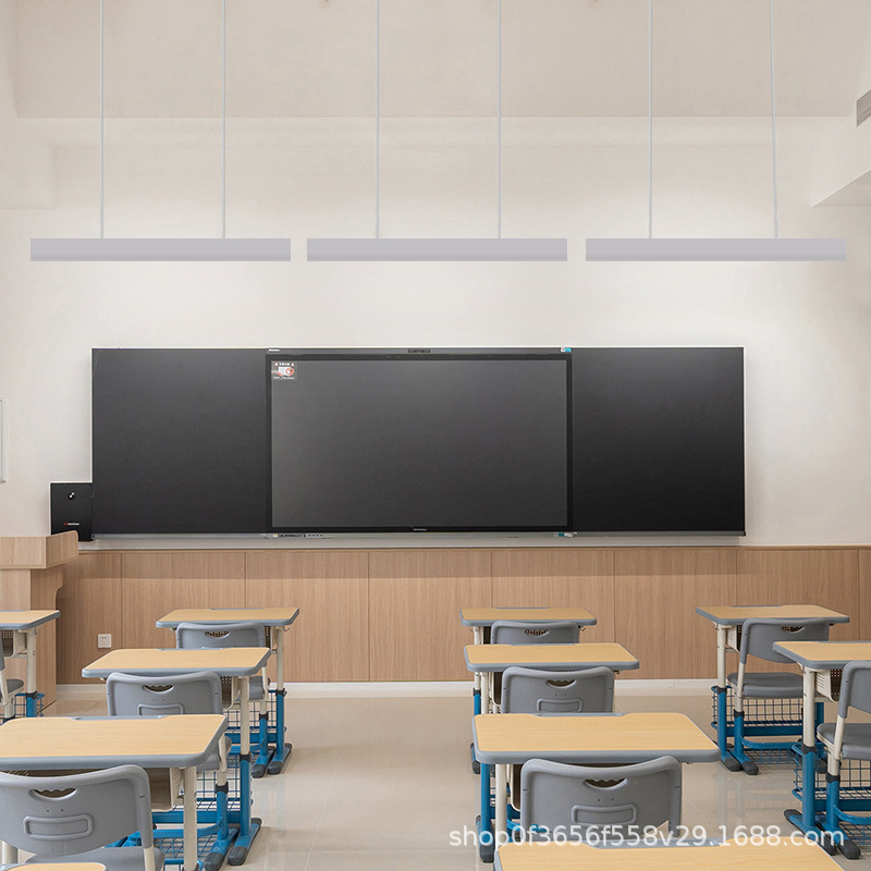 Campus Grid Classroom LED Light Blackboard Desk Hanging Light Eye Protection Jie Neng Tong Model Educational Lighting for Middle