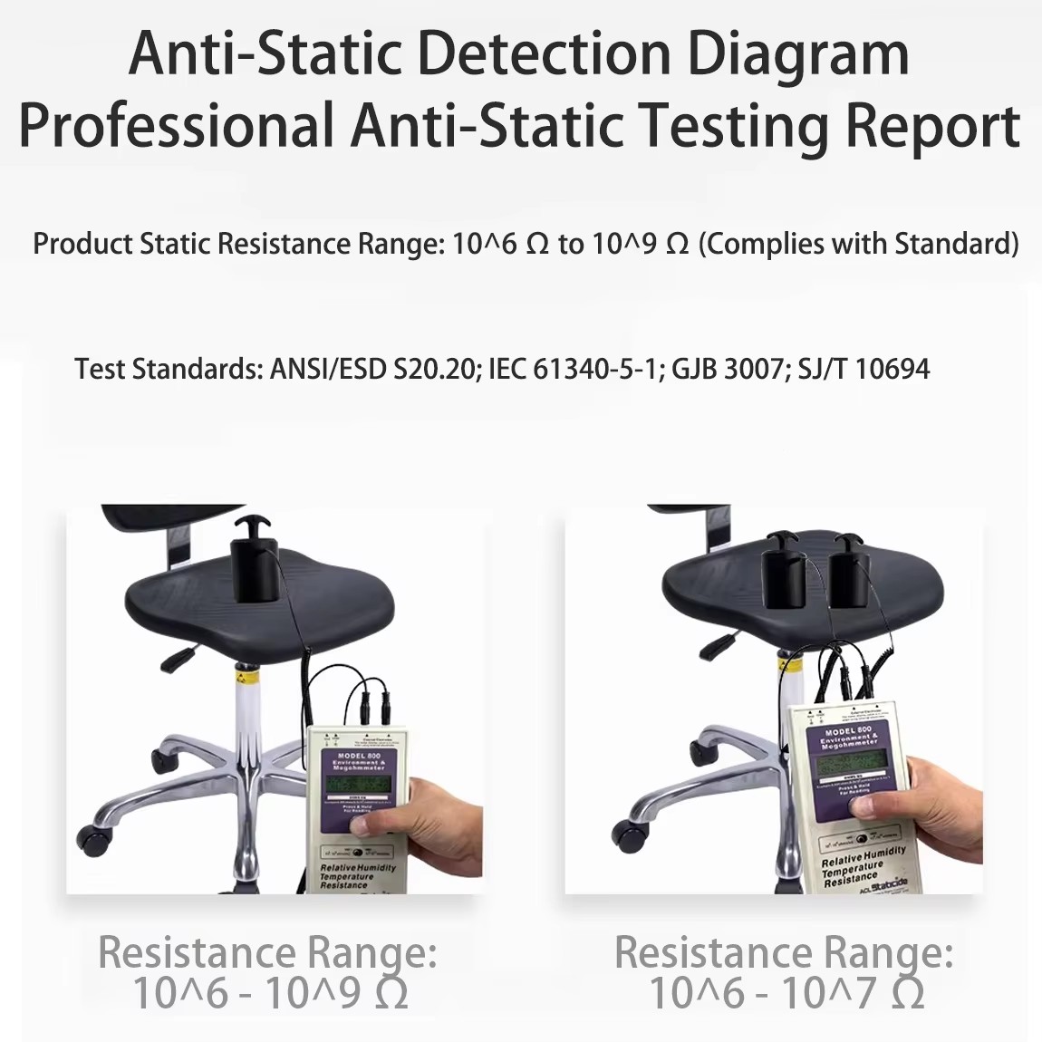 ESD Chair For Lab Professional Science School Student Computer Biology Physic Chemistry Hospital Cleanroom Industrial Workshop