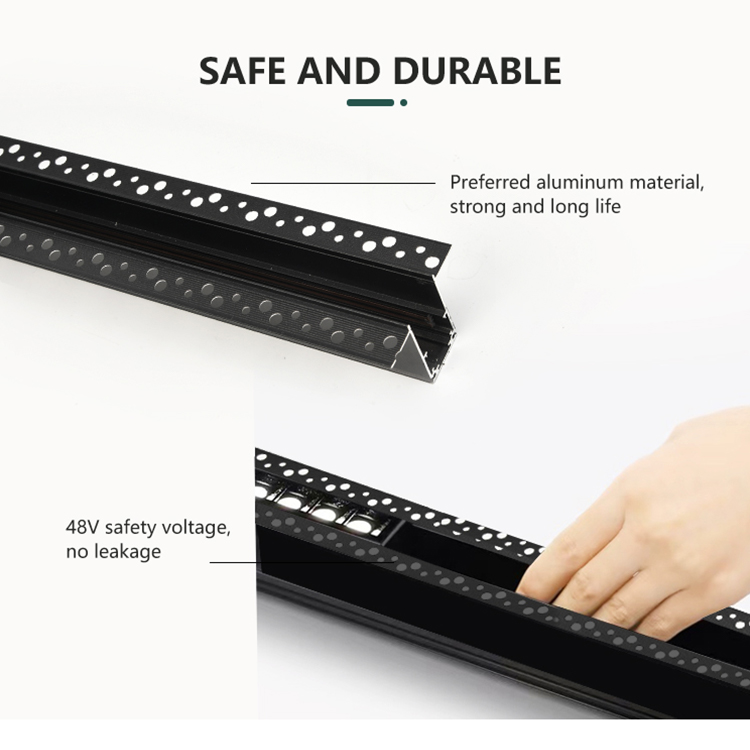 Ultra Thin 6w 12w COB Retail Folding Lighting Fixtures Rail System DC 24V 48V Linear Magnetic Led Track Light