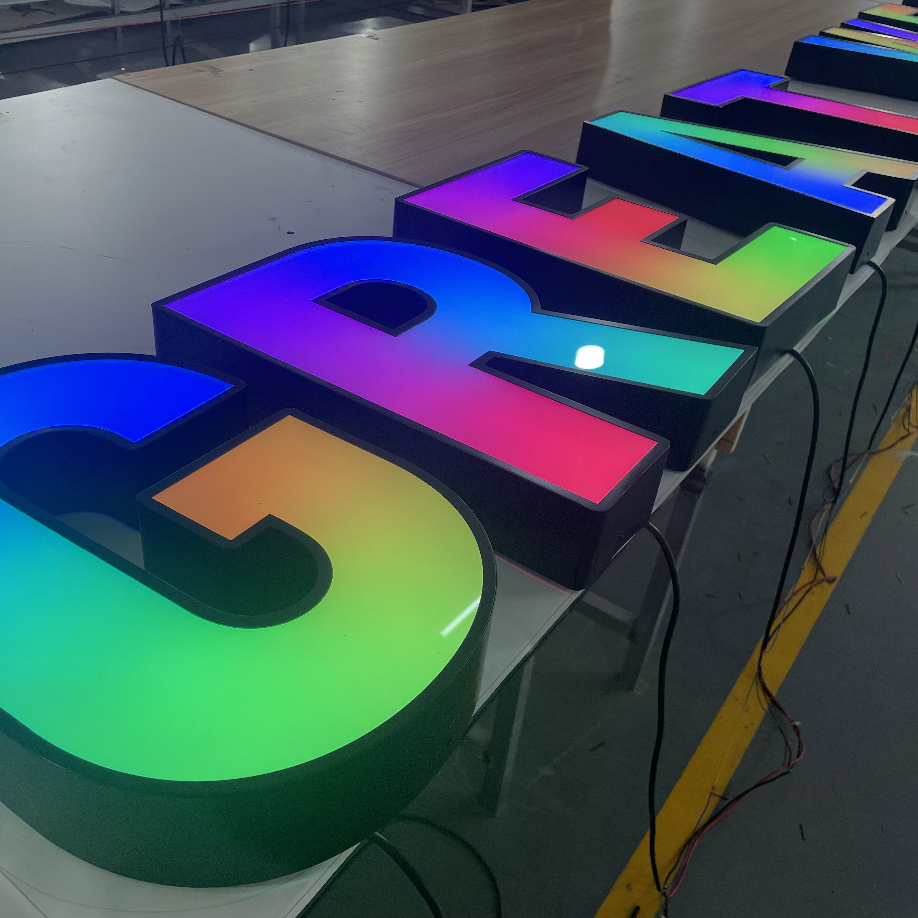 Front Lighting RGB 3d Letter Sign Custom Logo Outdoor Business Shop Channel Sign Led Sign Custom 3d Bright Light Letter Sign