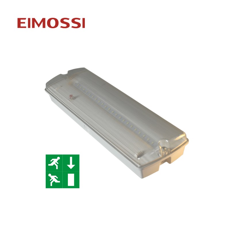 220V IP65 Waterproof LED Fire Emergency Light 3 Hours Backup NiCd Battery 1500mAh Premium Bulkhead Solution CE Certified Plastic