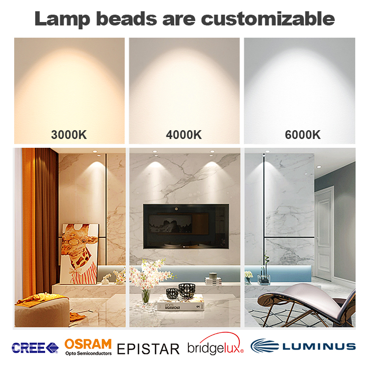 Modern Dimmable Hanging LED Spotlight Recessed COB Down Light Rail Magnetic Track Spot Light Surface Mounted Ceiling Downlight