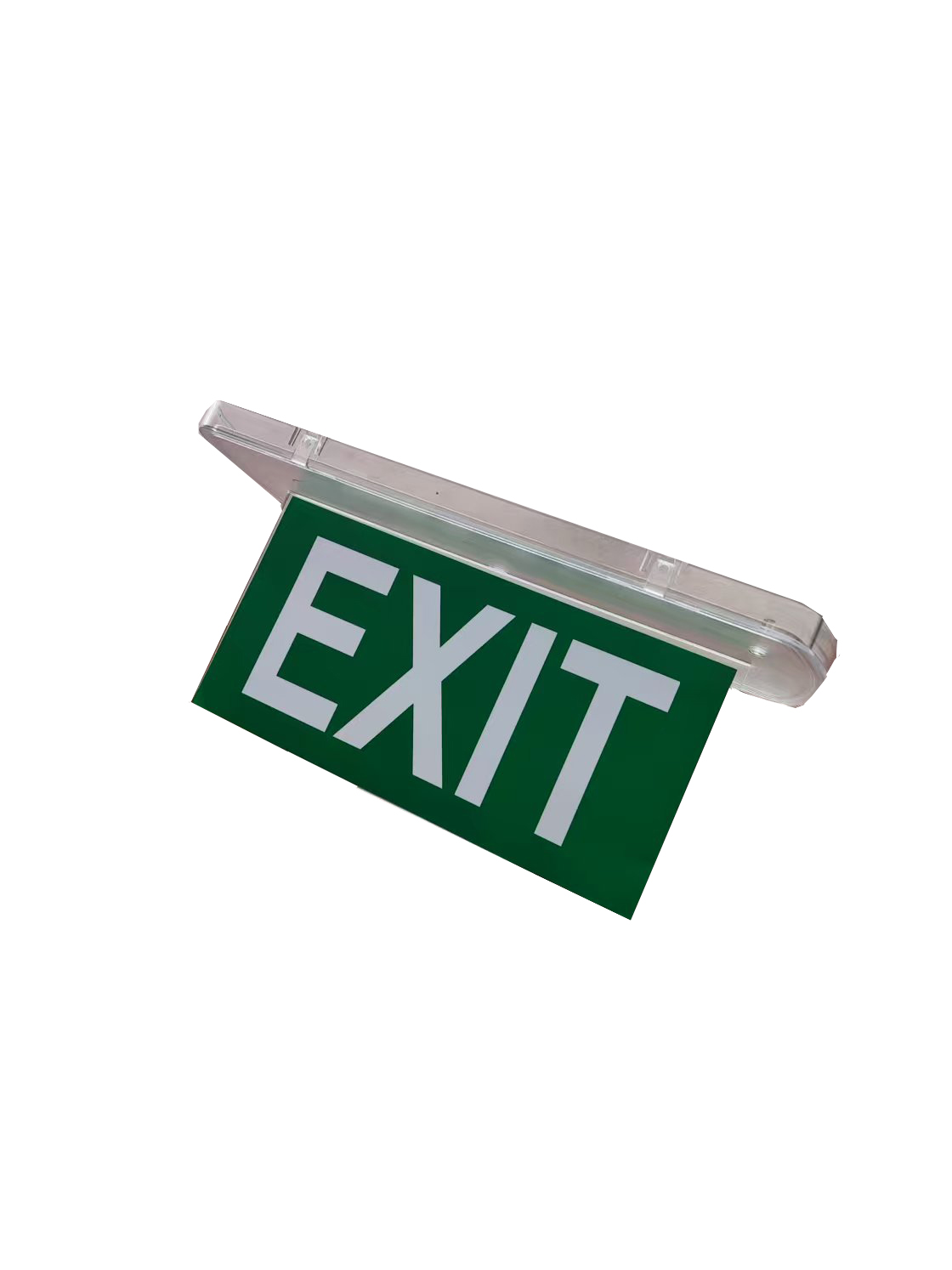 IP65 Wall Recessed Mounting Rechargeable Fire Safety Led Exit Sign Emergency Light With Battery Backup