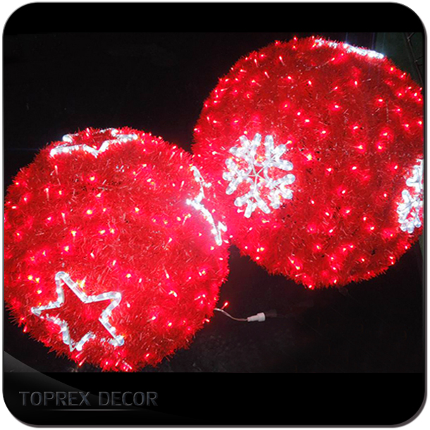Toprex Decorative Night Lights LED Christmas Ball Ornaments Round Glass Decorations Lighting