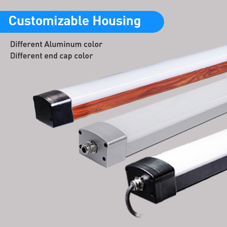 IP65 Weatherproof Tri Proof 50W 5000K Daylight LED Light Fixture Vapor Tight Indoor Industrial Warehouse Parking Lot Dimmable