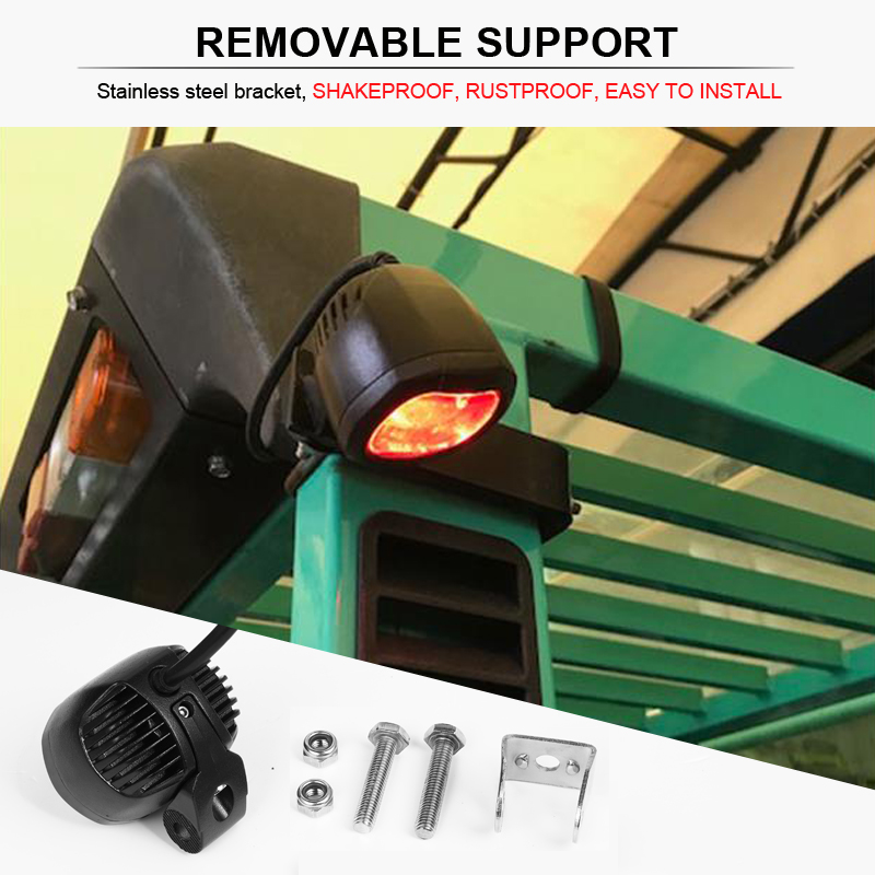 Hot 10-80V DC Led Red Zone Danger Area Warning Light. Blue Line Safety Lights Warehouse Forklift Safety Halo System