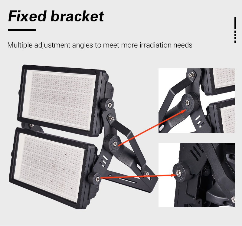 Aluminum Body IP65 Protection High Power 1000W Foldable LED Projector Lights Detail