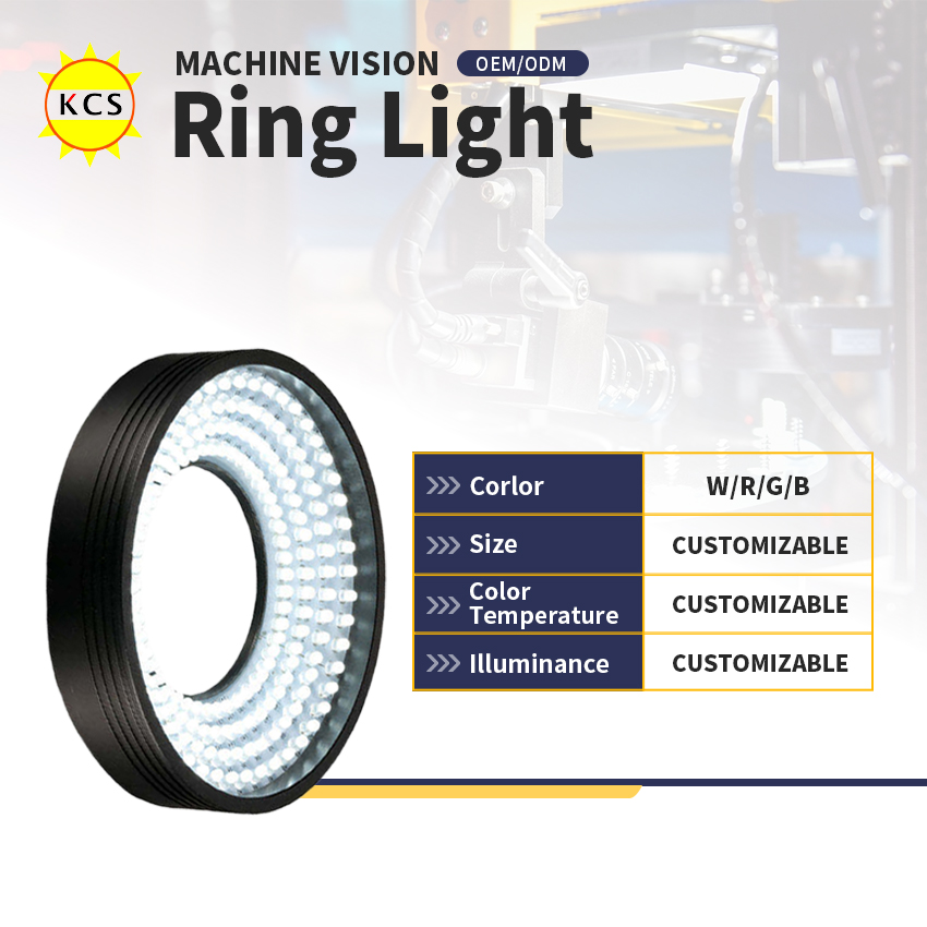 Adjustable Angle Dimmable Multi-Color IP65 LED Ring Light for PCB Vision Inspection