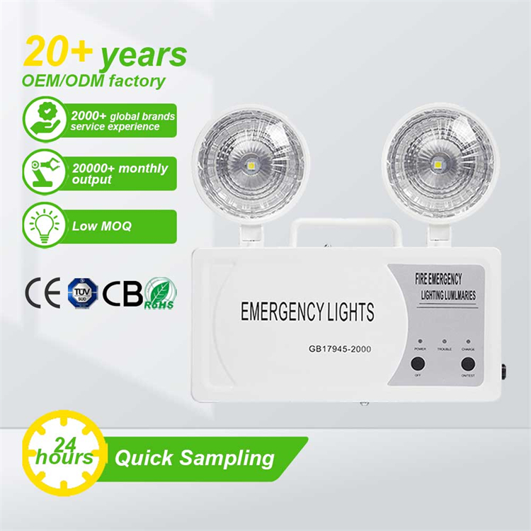 Emergency Exit Sign Lights Rechargeable Double Head Lighting Emergency Integrated Led Emergency Exit Sign Light