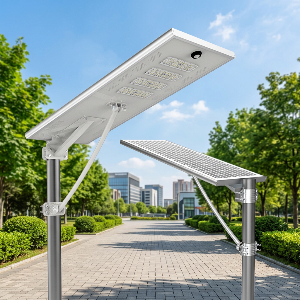 150W Stand-Alone Solar LED Street Light System with IP66 Motion Sensor &amp; Remote Control for Outdoor Parking Lot Lighting
