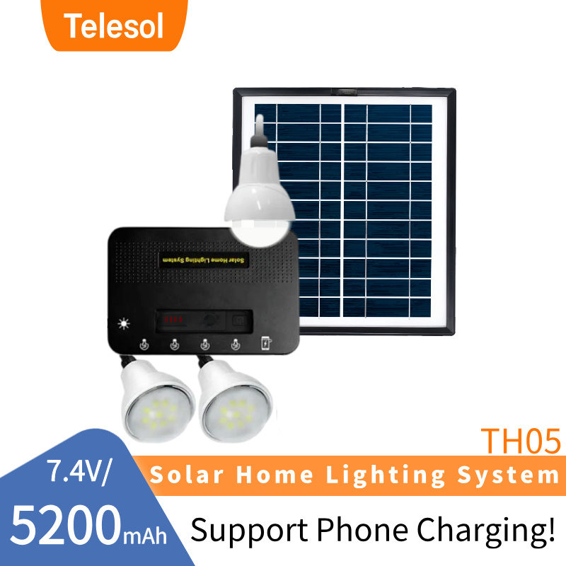 Efficient Solar Home Lighting System Solar Energy Kit 3LED Bulbs