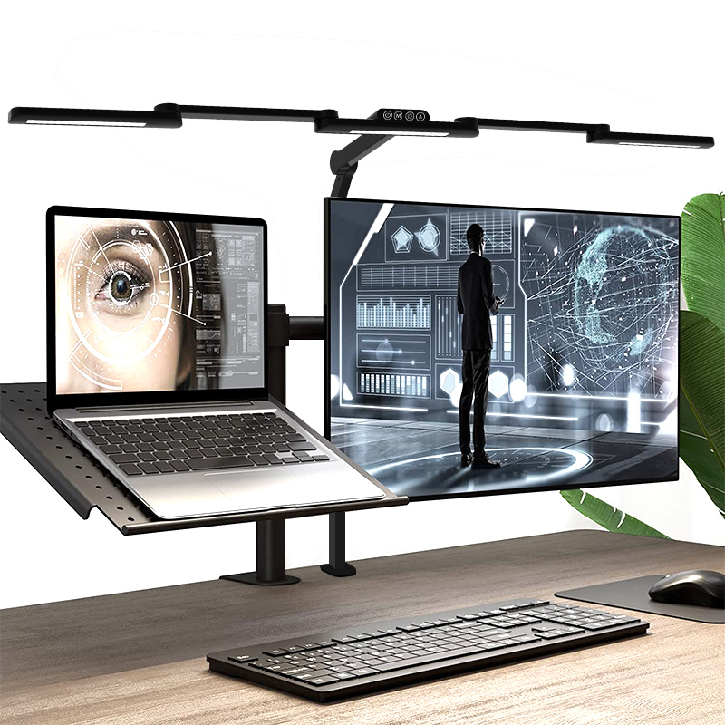 Luxury Office Home Hotel Reading Room Design Monitor Desktop Screen Swing Arm Metal Led Desk Lamp Table Light