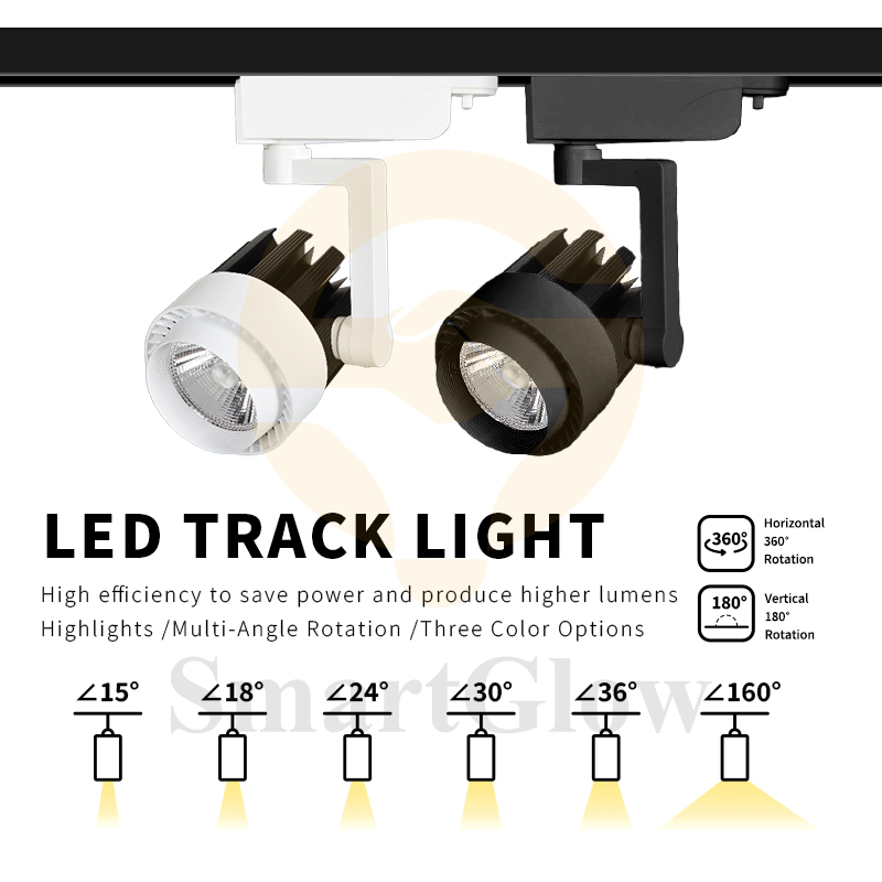 Commercial Shope Project Dali Dimmable Led Track Light Adjustable Cob Spot Light Smart Tuya Zigbee Track Light System