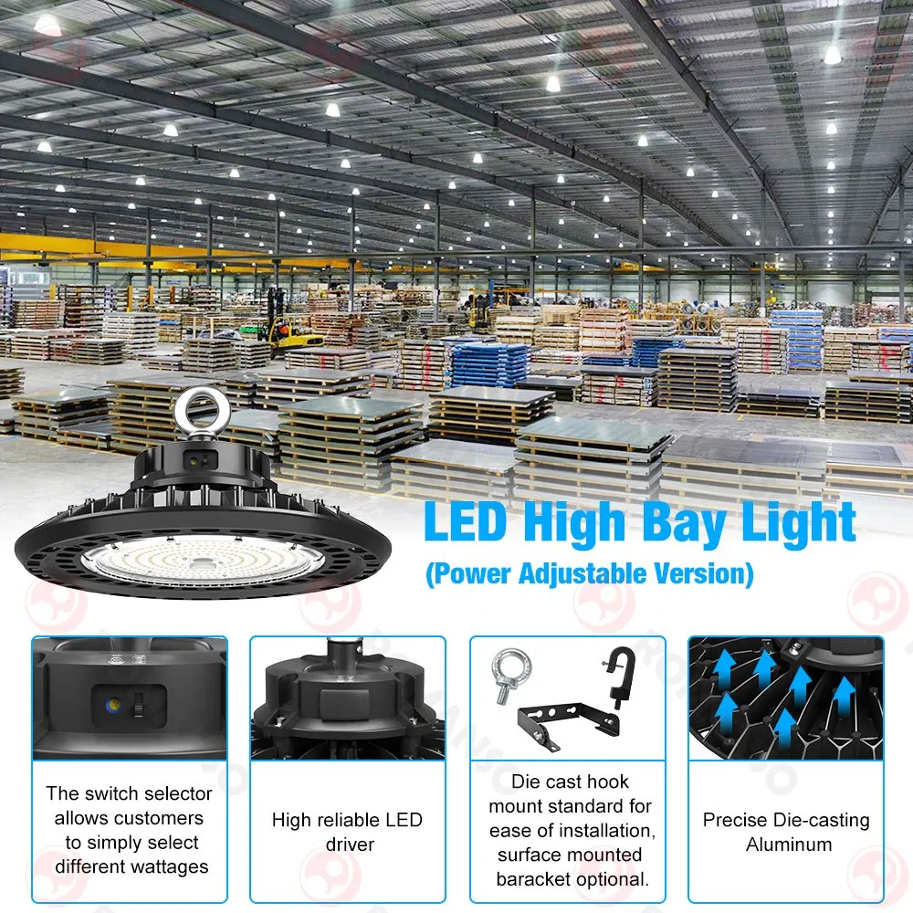 New CE Approved 3000K~6000K Romanso &amp; Oslash; 280X165mm China Industrial LED Lighting Indoor Watt Adjustable
