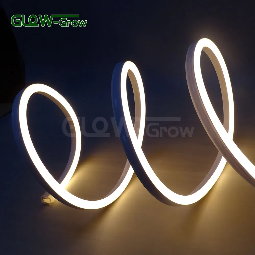 UL ETL Outdoor 8*16mm Single Side Warm White 3000K LED Neon Flex Lighting for Commercial Landscape Building Decoration