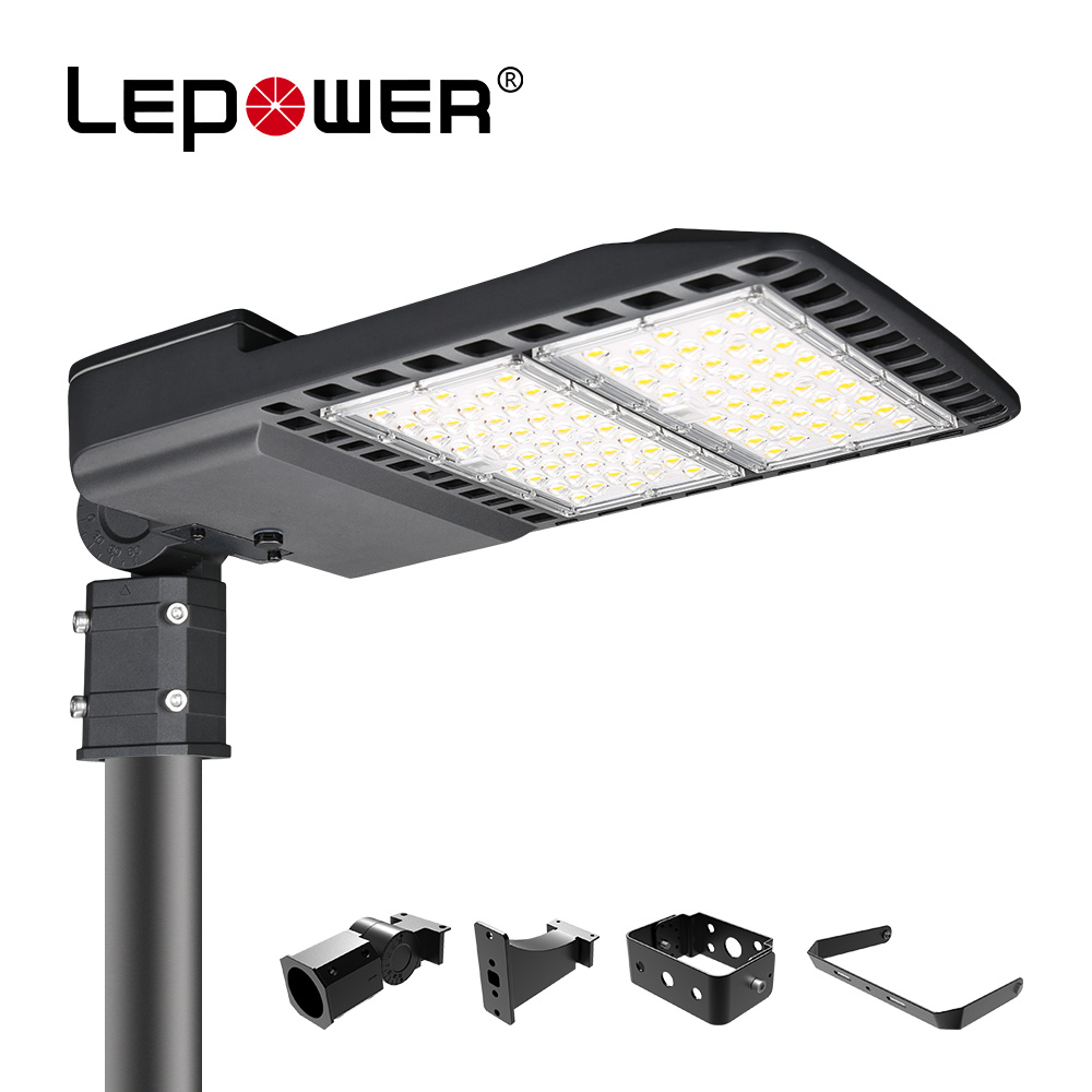 Various Bracket Design Area Lighting Shoebox Luminaria LED Parking Area Light 160lm/w IP66 LED Urban Light with Multi Bracket