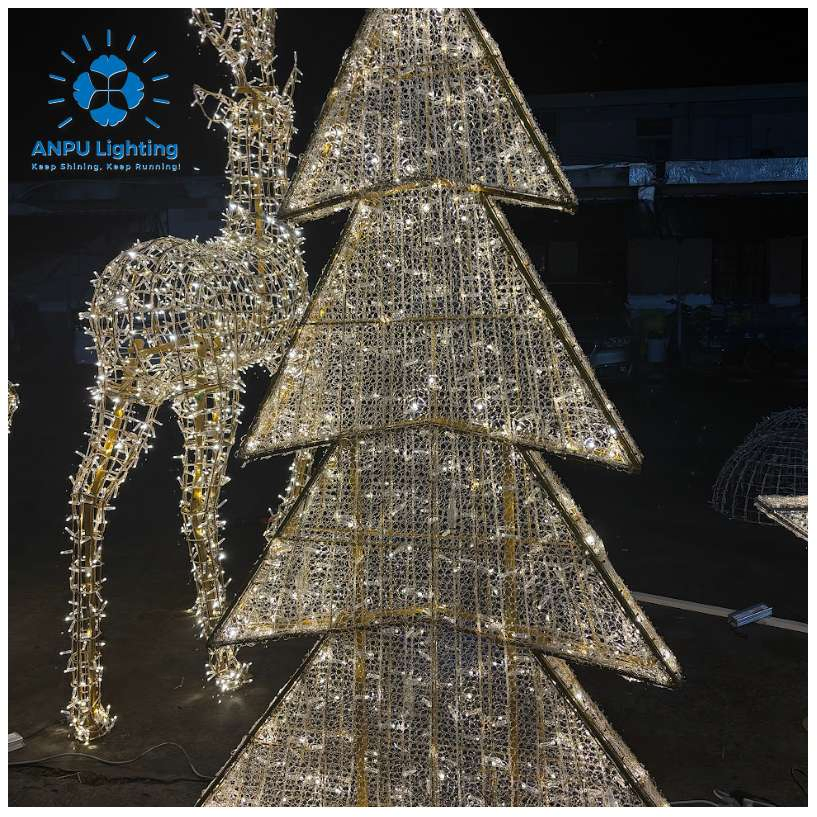 2026 Anpu Commercial Grade Christmas Tree - Shopping Mall Christmas Tree Pattern Decorative Lighting