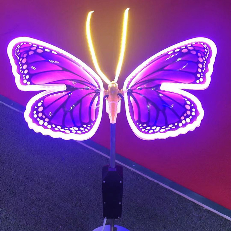 LED Butterfly 3D Outdoor Christmas Decorations IP65 Landscape Lighting Insect Lamps