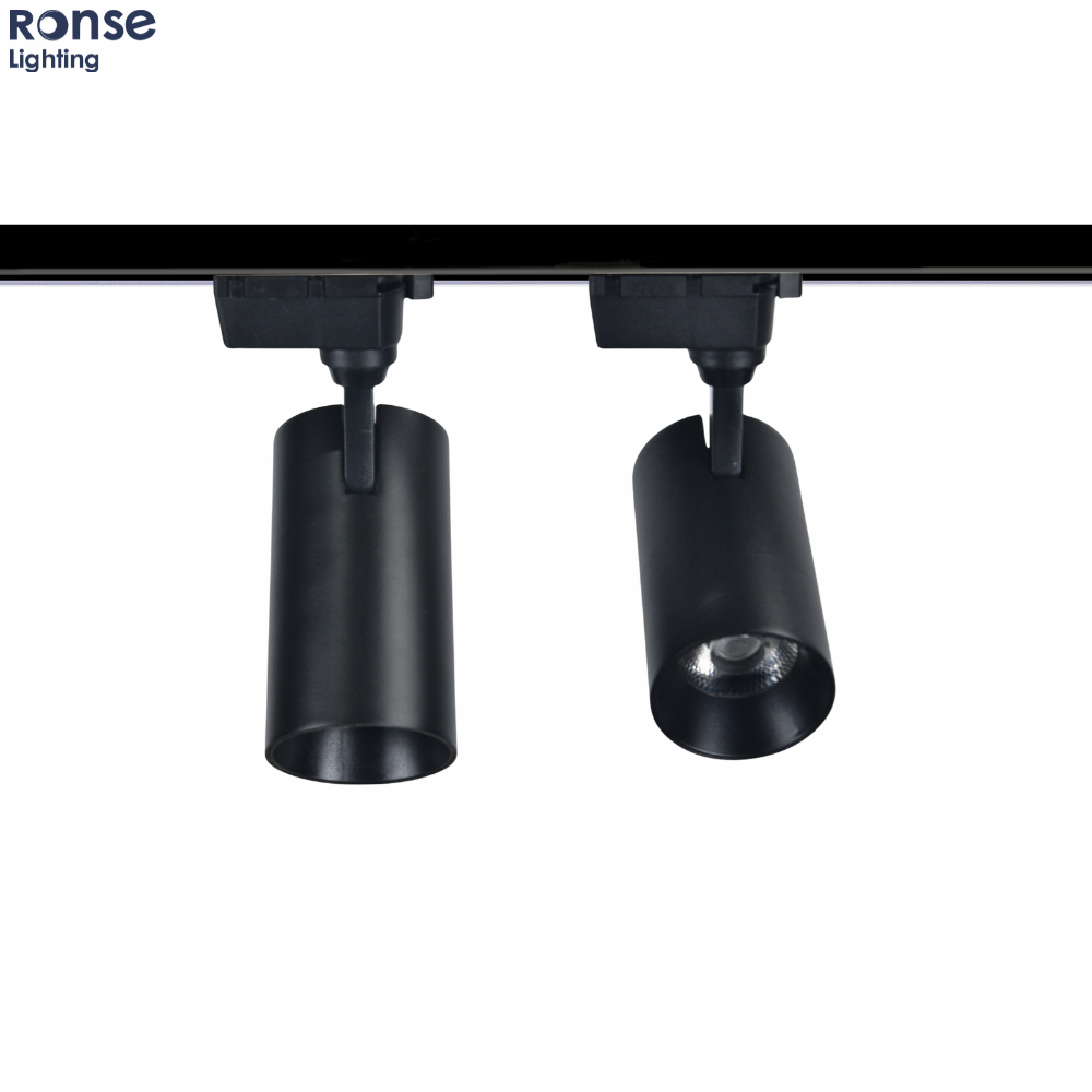 RONSE Commercial Retail Suspended LED Cob Track Light System 32 Watt Two-Wire Accessories Aluminum Body Wholesale