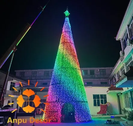 Decor Commercial PVC Artificial LED Giant Outdoor Everest Lighting Christmas Tree Detail 6