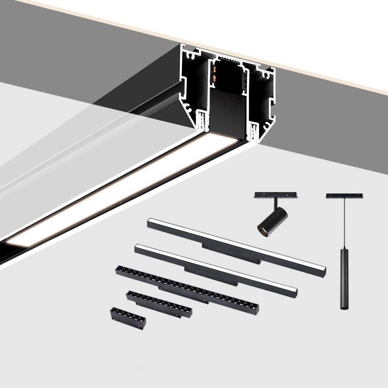 Aluminum Store Merchant Uses a Magnetic Lighting System With Led Track Spotlights