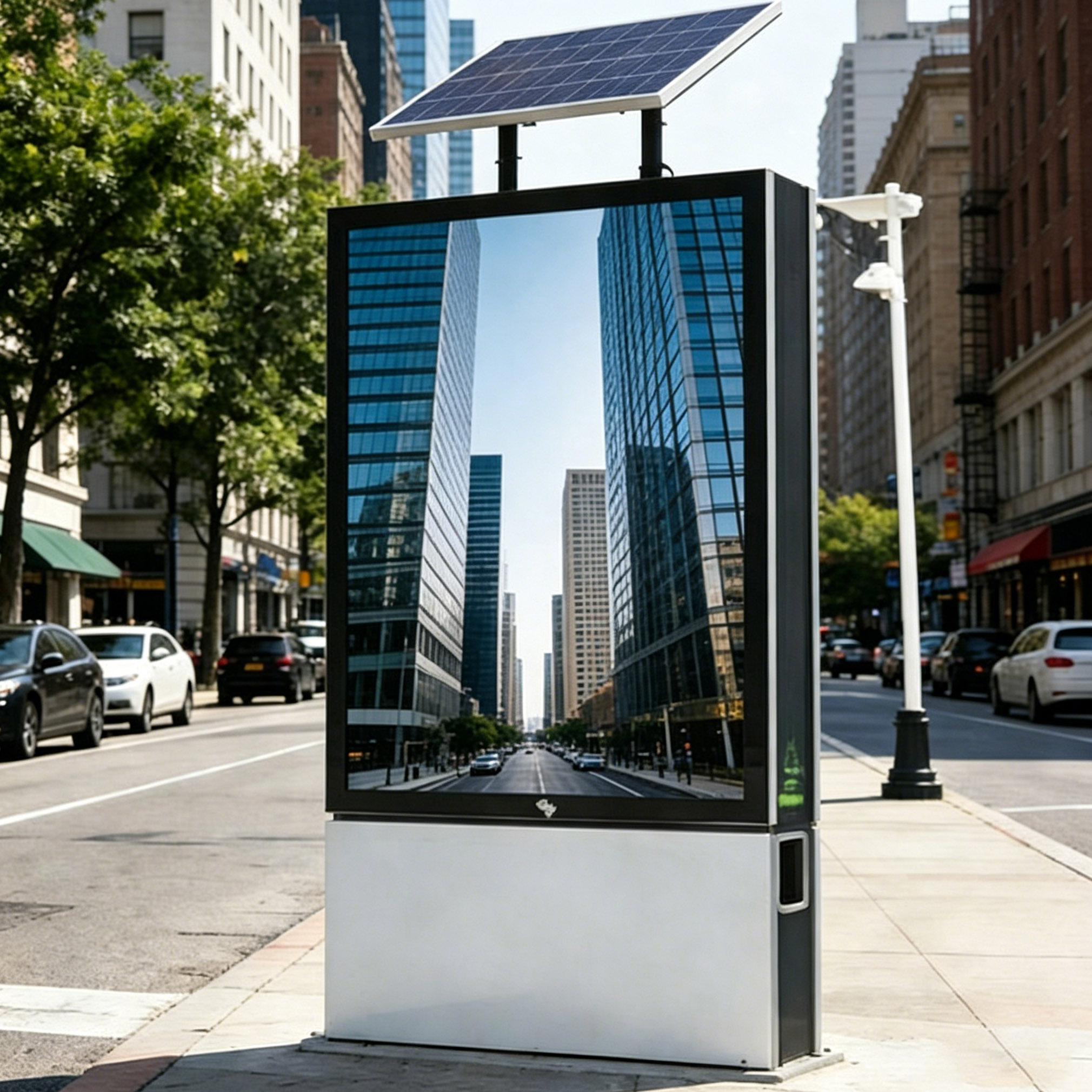 Factories Custom Outdoor Advertising Solar LED Scrolling Light Box Waterproof Vertical Lighting Use For Coffee Shop Park Block