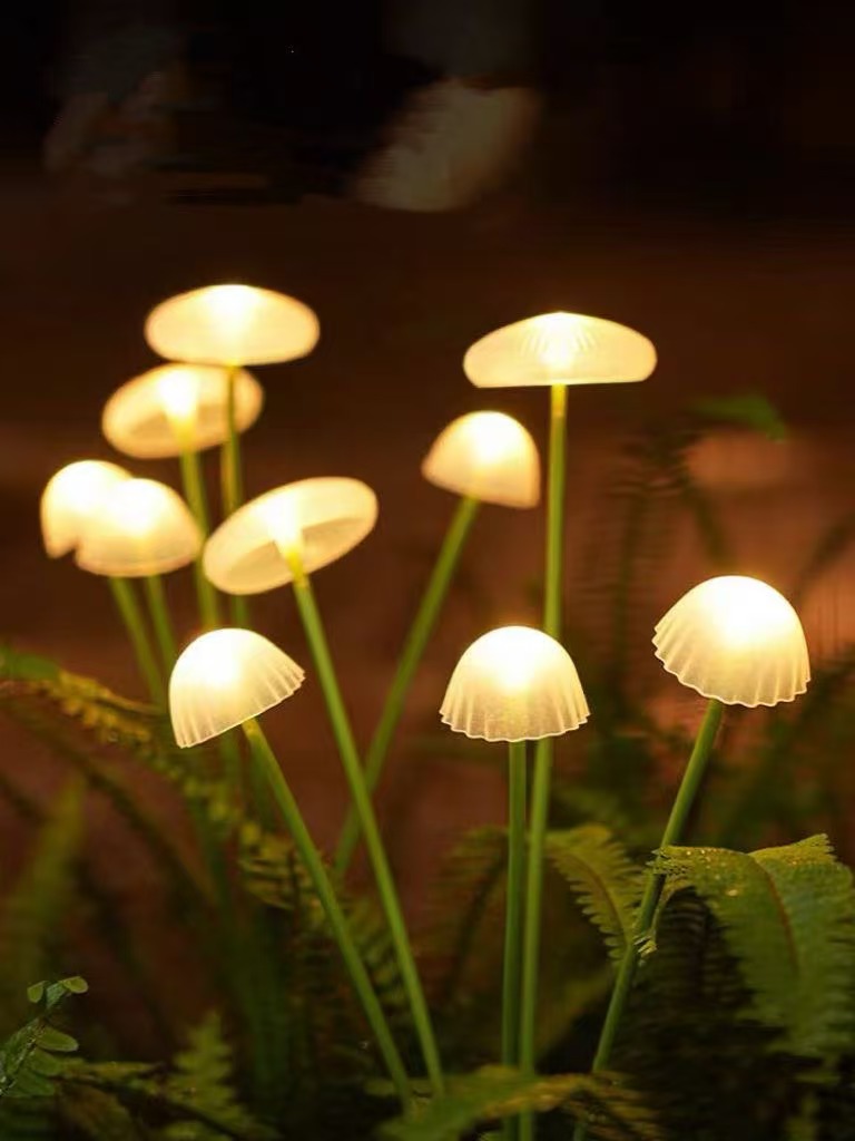 Modern LED Solar Mushroom Outdoor Lawn Ground Light IP65 Waterproof Plug-In For Garden Landscape Design &amp; Home Holiday Lighting