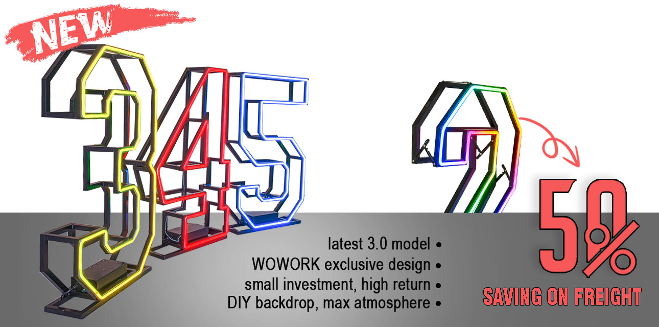 Foldable Neon Frame Letters Details