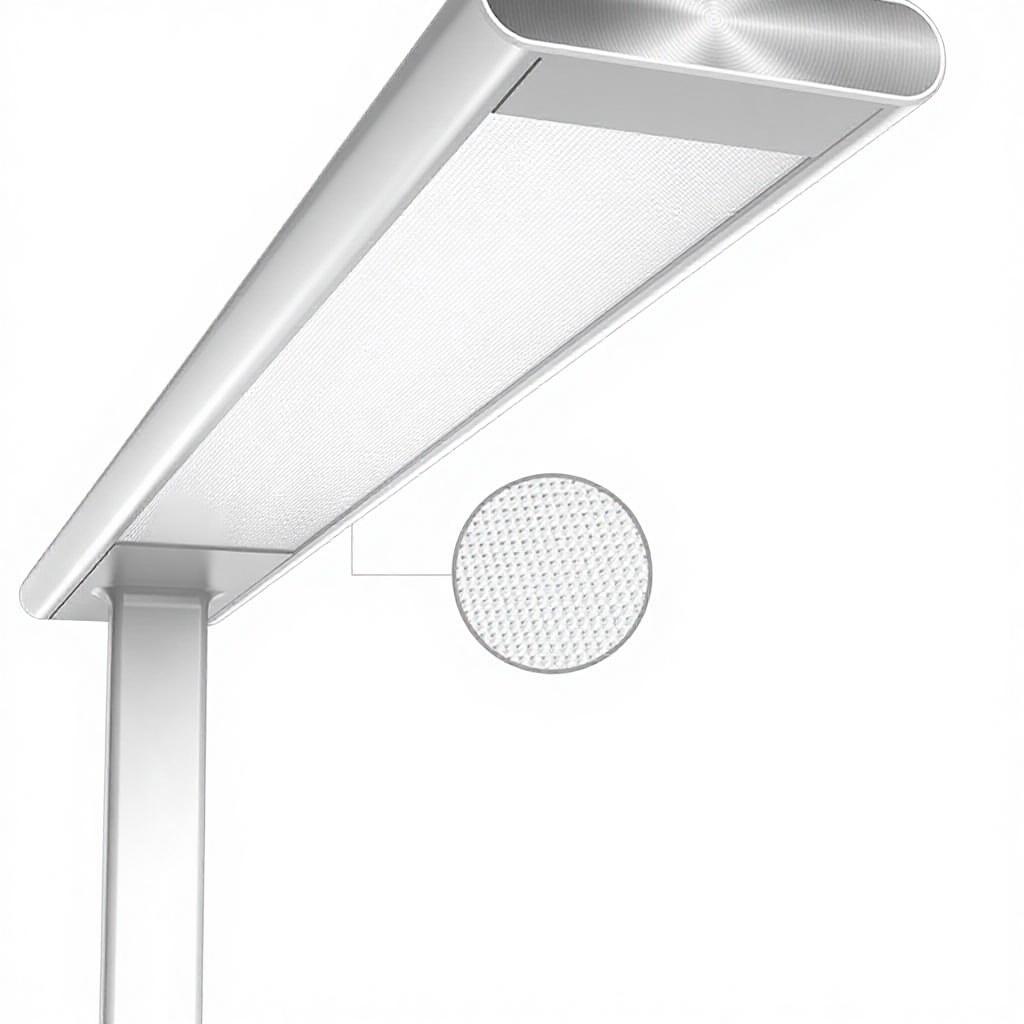 Long Arm LED Floor Lamp Eye Protection USB Port and Touch Control Design Learning Lamp for Students Reading or Studying