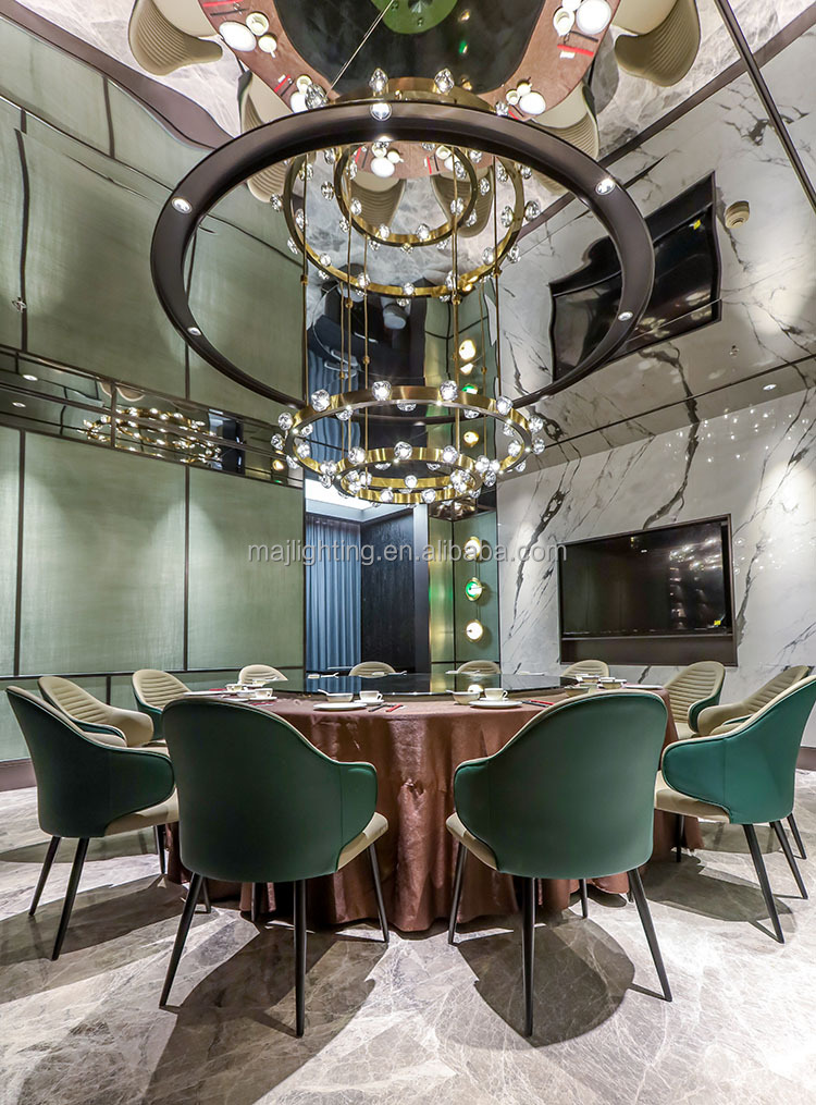 Modern Oval Stainless Steel Chandelier