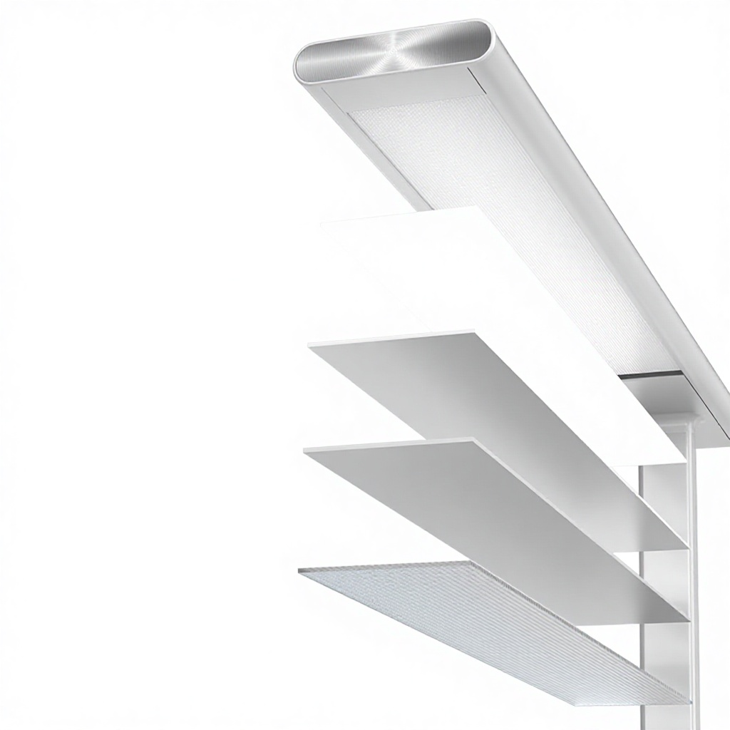 Long Arm LED Floor Lamp Eye Protection USB Port and Touch Control Design Learning Lamp for Students Reading or Studying