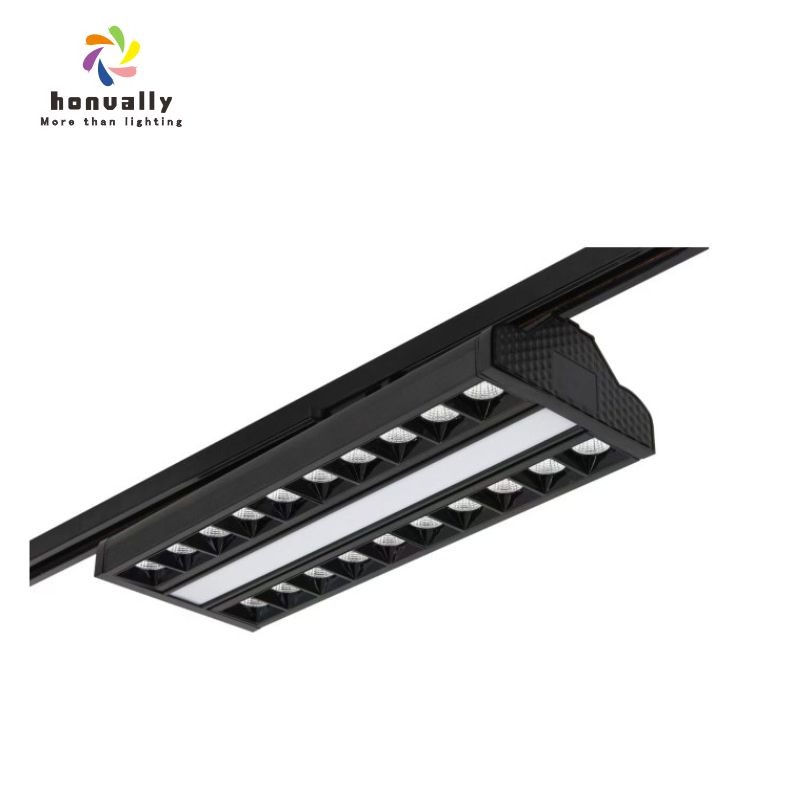 Linear Suspended Track Lighting System 1500mm, High Ceiling Commercial LED Track Light for Restaurant Hotel Gallery, 80W