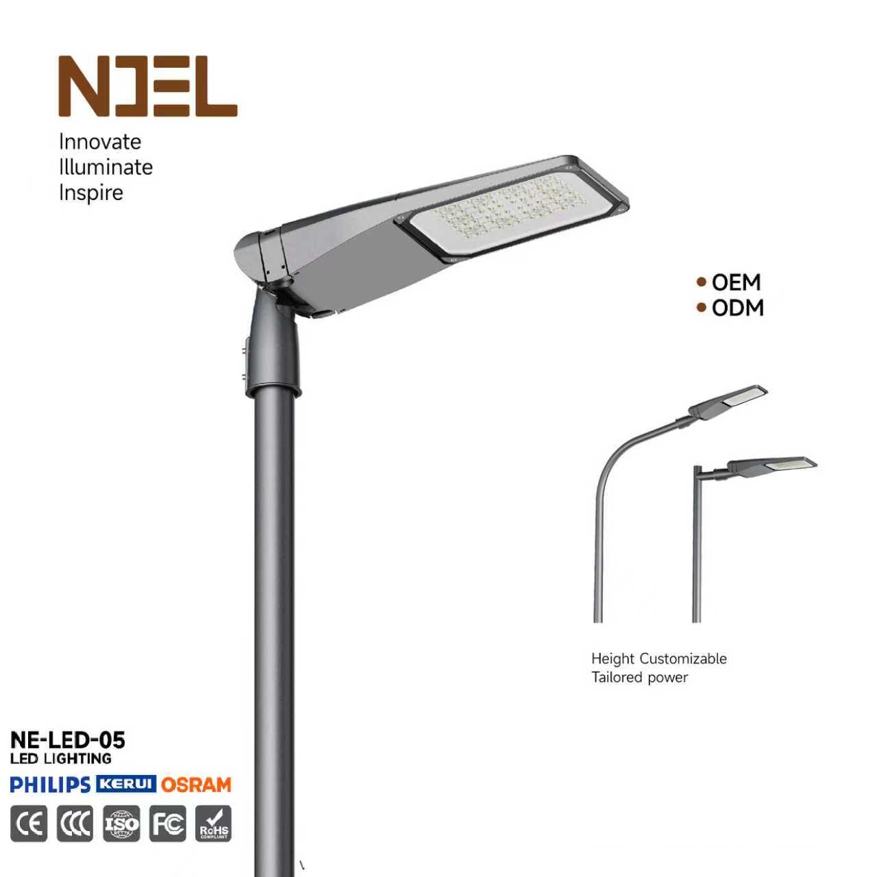 Energy-Saving 150W AC LED Street Light Modern Design Durable Aluminum Alloy IP65 Rated High Luminous Efficiency Smart Control