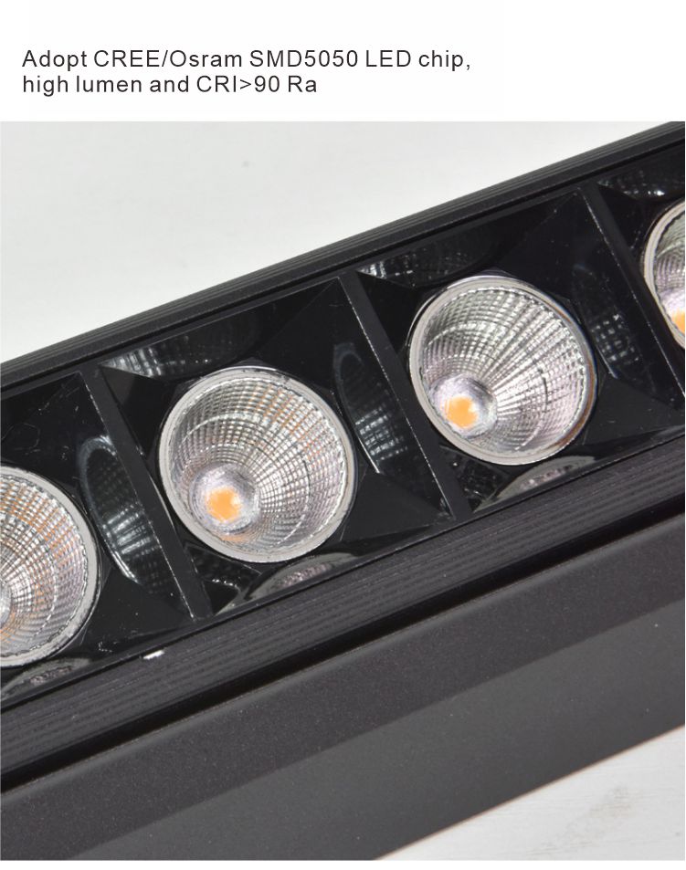 Linear Suspended Track Lighting System 1500mm, High Ceiling Commercial LED Track Light for Restaurant Hotel Gallery, 80W