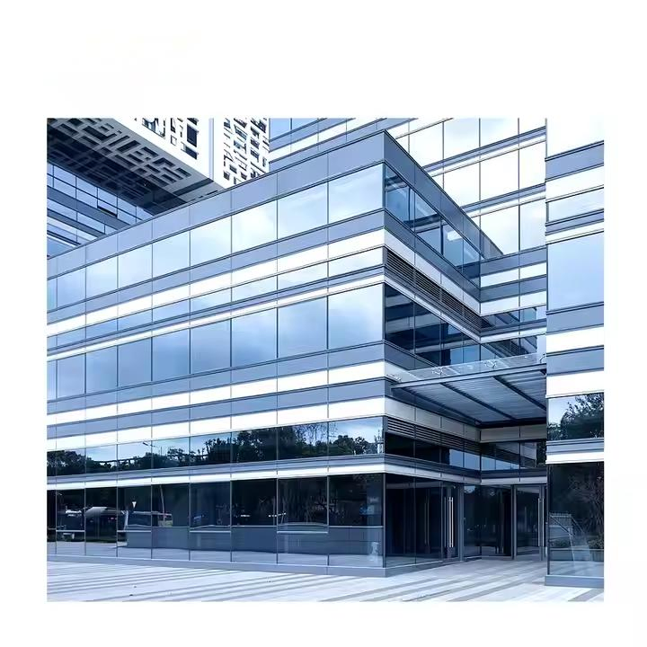 Modern Design Glass Curtain Wall System with Insulated Glass Panel Competitive Pricing