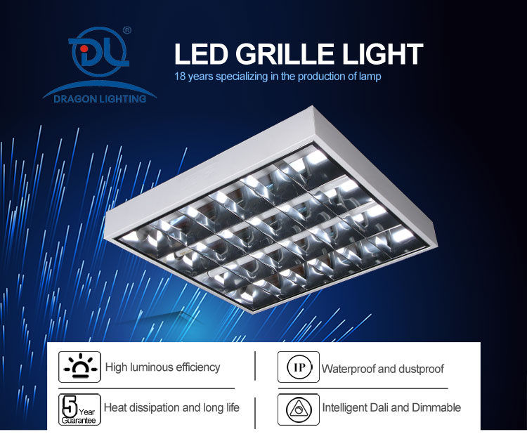 Low price Supply 100lm/w 32W Recessed Light Energy Saving Classroom Office Led Grille Lights